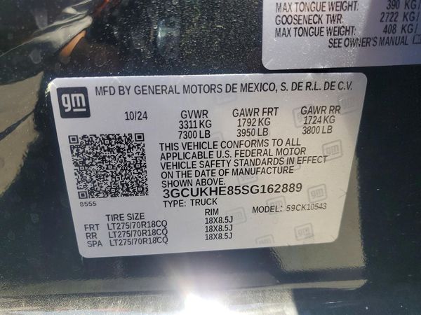2025 CHEVROLET SILVERADO ZR2 — VINS