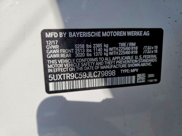 2018 BMW X3 sDrive30i