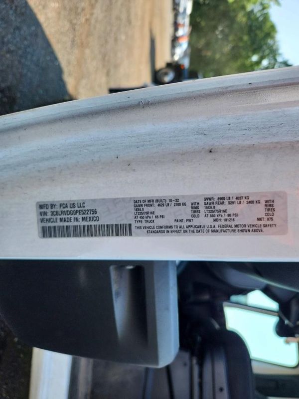 2023 RAM PROMASTER 2500