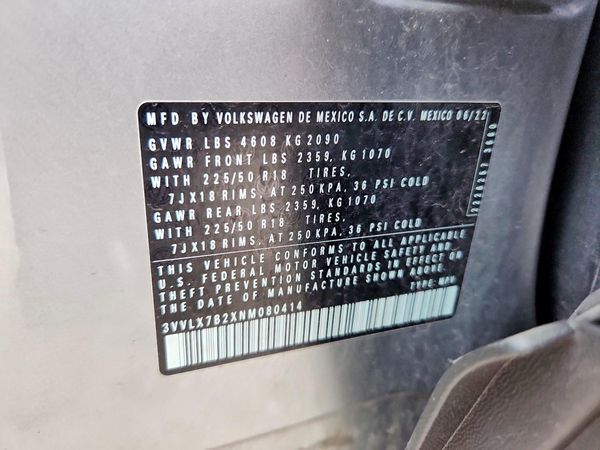 2022 VOLKSWAGEN TAOS
