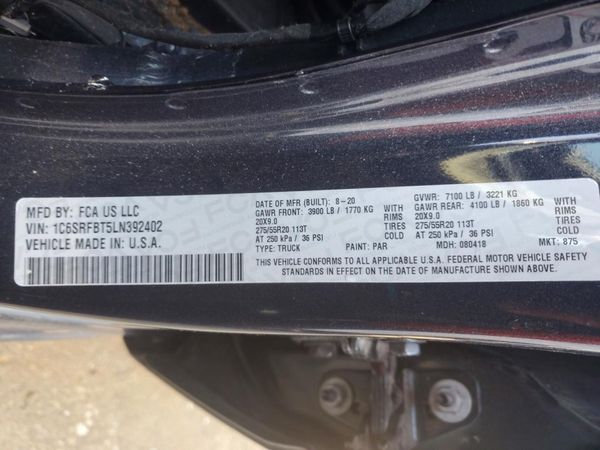 2020 RAM 1500 Big Horn, Lonestar