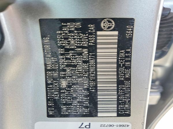 2017 TOYOTA CAMRY LE/SE/XLE/XSE