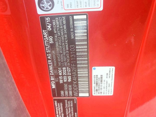 2015 MERCEDES-BENZ SLK SLK250