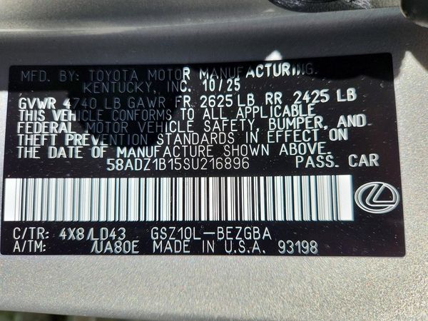 2025 LEXUS ES 350 350 Premium