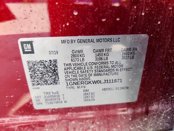 2020 CHEVROLET TRAVERSE