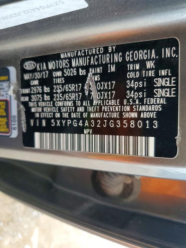 2018 KIA SORENTO L, LX
