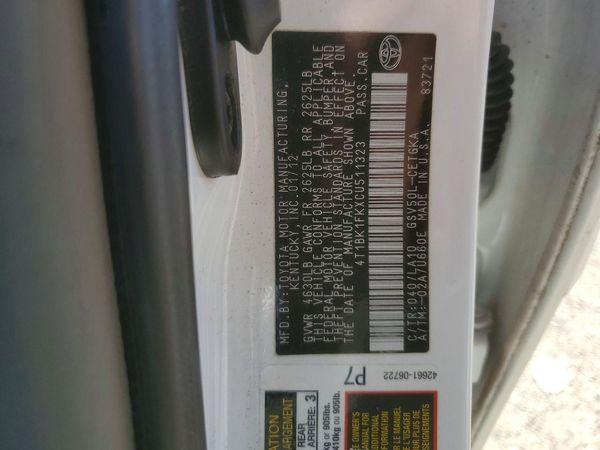 2012 TOYOTA CAMRY