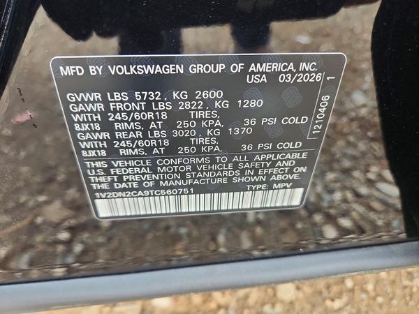 2026 VOLKSWAGEN ATLAS SE