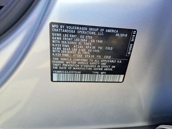 2018 VOLKSWAGEN ATLAS