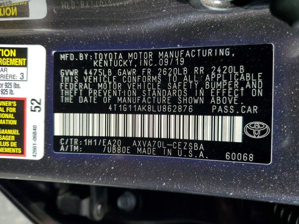 2020 TOYOTA CAMRY SE