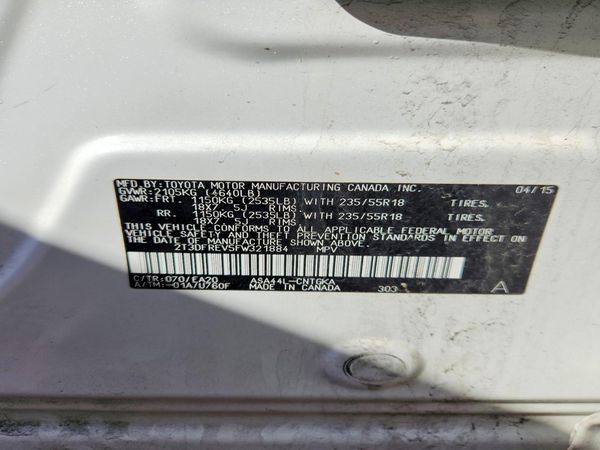 2015 TOYOTA RAV4 Limited (G Grade)