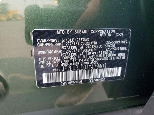 2026 SUBARU OUTBACK