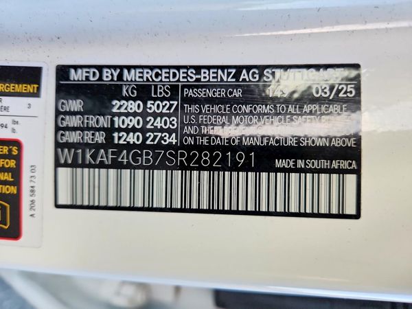 2025 MERCEDES-BENZ C