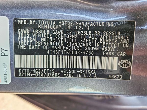 2014 TOYOTA CAMRY
