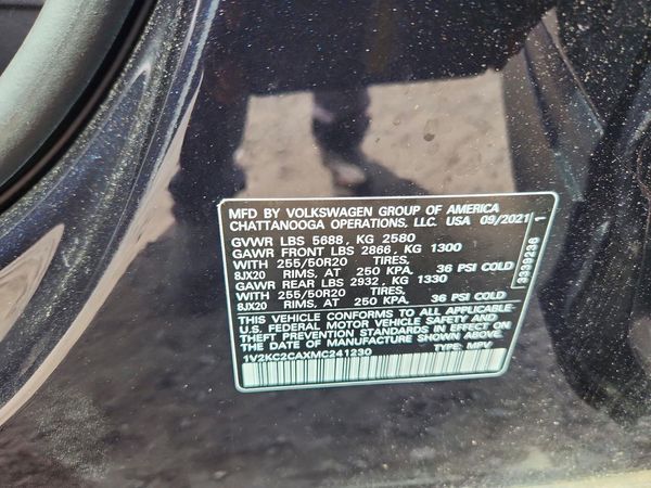 2021 VOLKSWAGEN ATLAS CROSS SPORT 4Motion SE