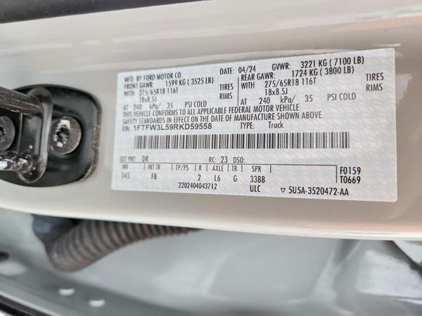 2024 FORD F150 — VINS