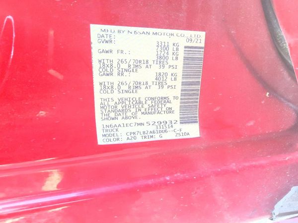 2021 NISSAN TITAN Crew Cab