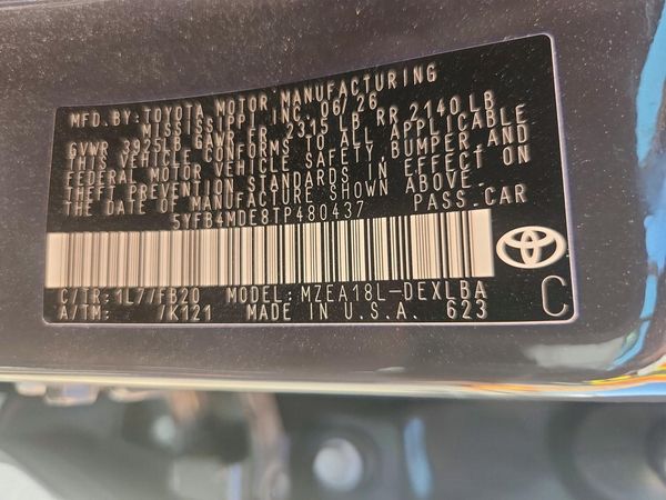 2026 TOYOTA COROLLA LE