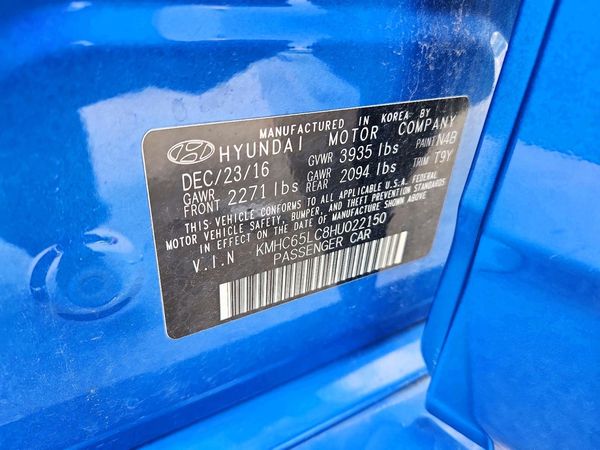 2017 HYUNDAI IONIQ HEV Blue