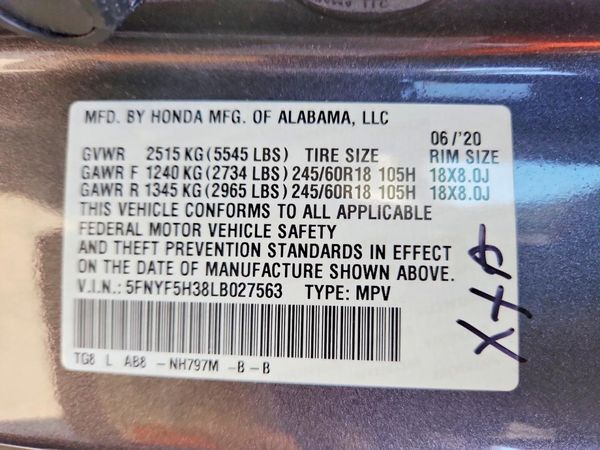2020 HONDA PILOT