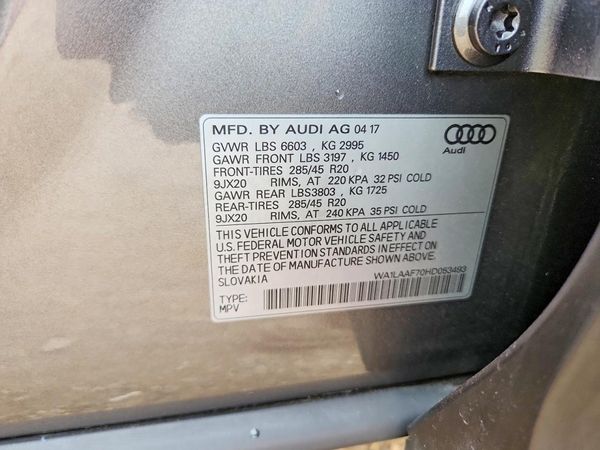 2017 AUDI Q7 quattro Premium Plus
