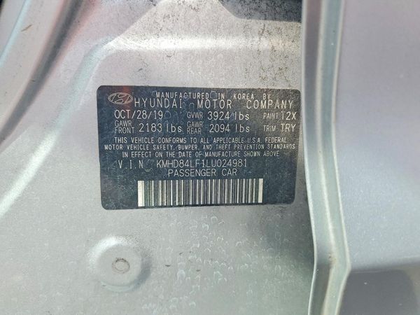 2020 HYUNDAI ELANTRA