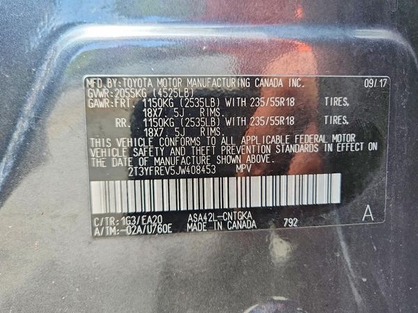2018 TOYOTA RAV4 Ltd/Platinum