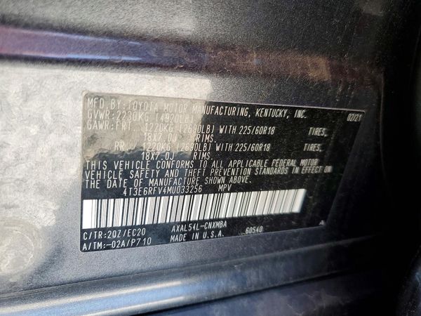 2021 TOYOTA RAV4 XSE HV