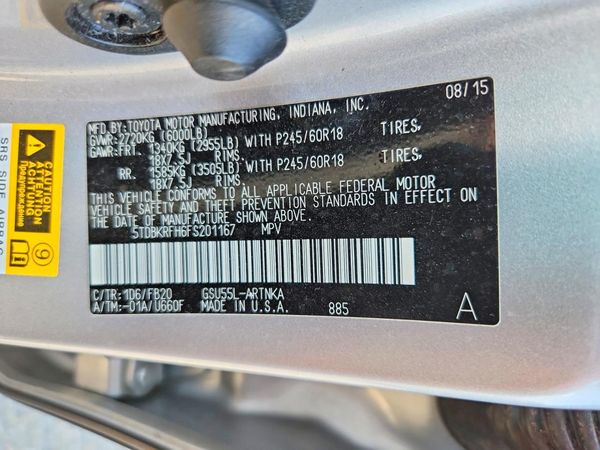2015 TOYOTA HIGHLANDER Base/Hybrid