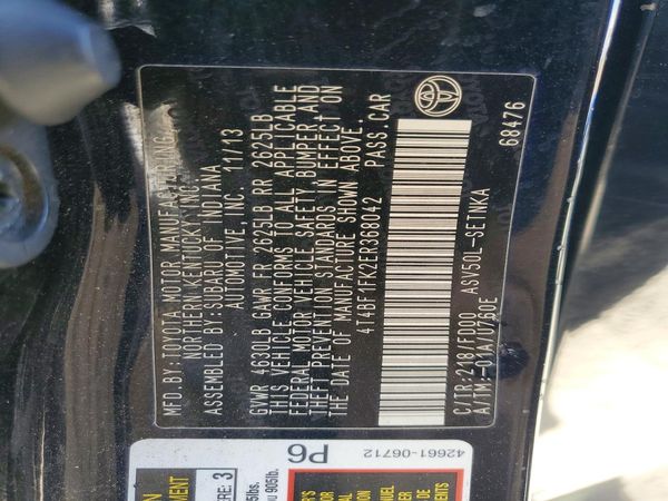 2014 TOYOTA CAMRY