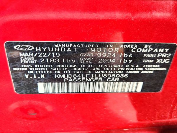 2020 HYUNDAI ELANTRA