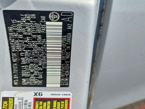 2015 TOYOTA COROLLA L/LE