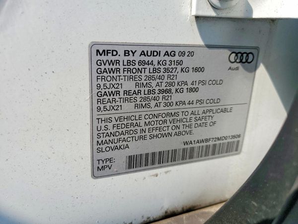 2021 AUDI SQ7 quattro Premium Plus