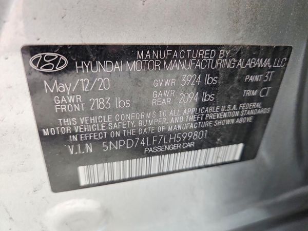 2020 HYUNDAI ELANTRA