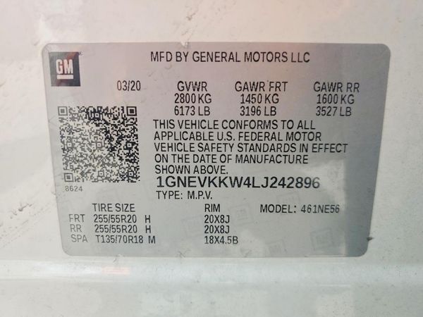 2020 CHEVROLET TRAVERSE