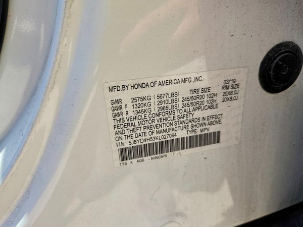 2019 ACURA MDX SH-AWD TECH 7P