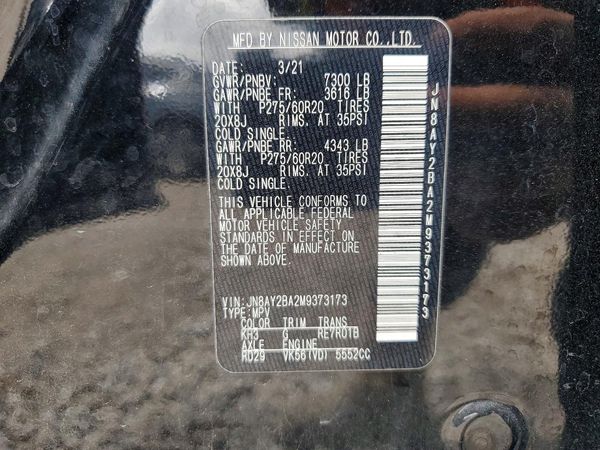 2021 NISSAN ARMADA SL