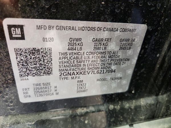 2020 CHEVROLET EQUINOX LT (1LT)