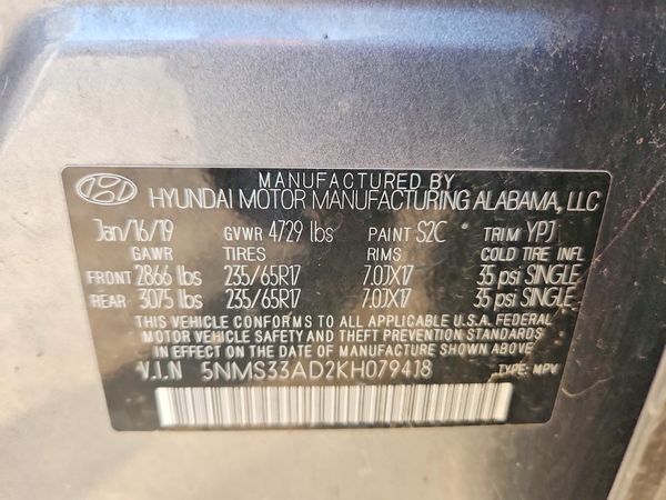 2019 HYUNDAI SANTA FE