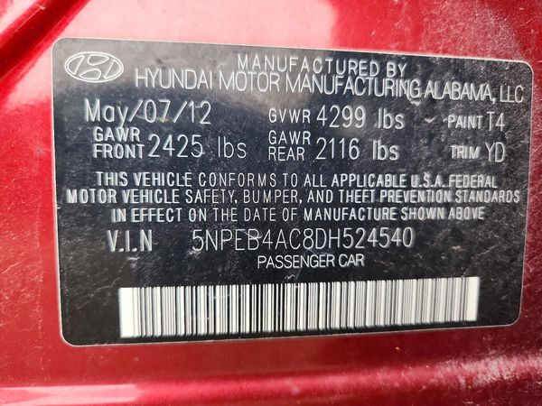2013 HYUNDAI SONATA GLS/ GLS Popular
