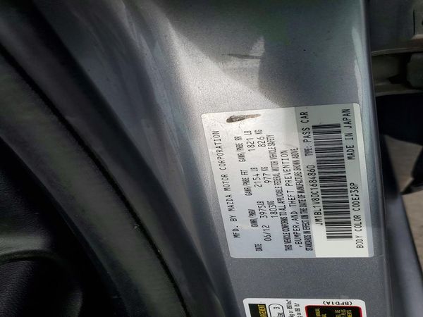2012 MAZDA 3 Touring/GS