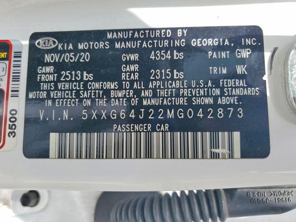 2021 KIA K5
