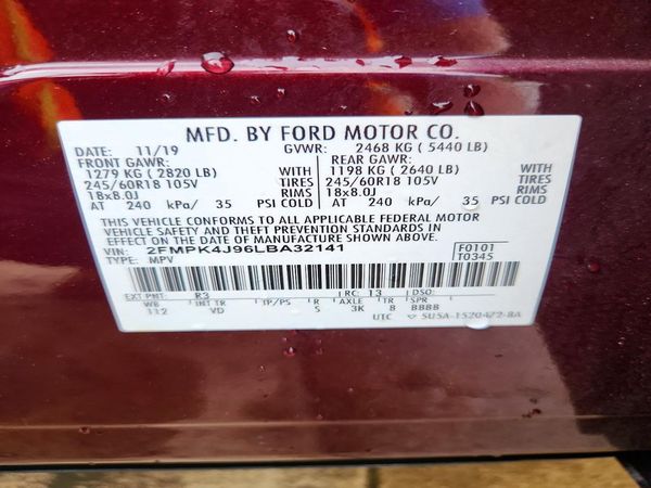2020 FORD EDGE SEL