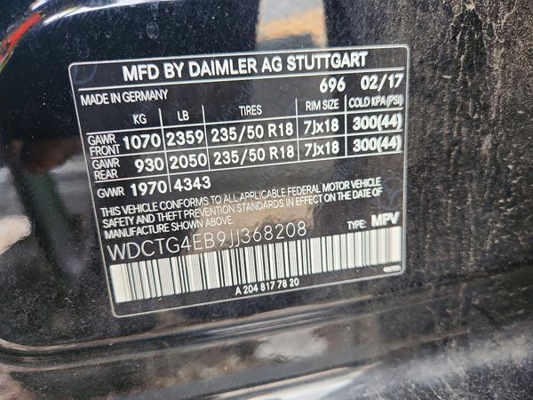 2018 MERCEDES-BENZ GLA GLA250