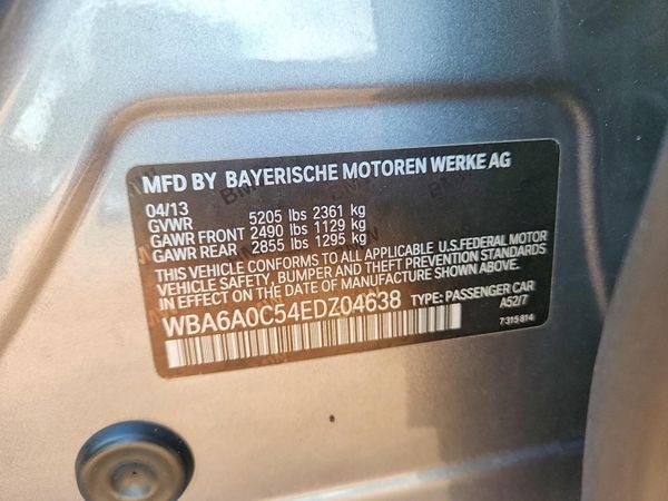 2014 BMW 640 GC