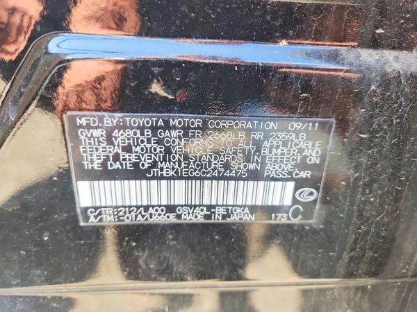 2012 LEXUS ES 350