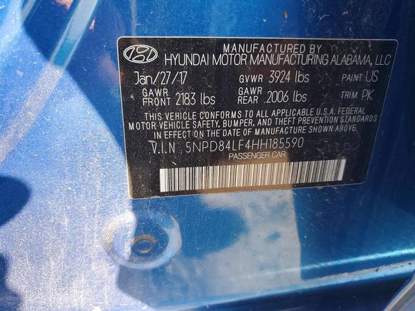 2017 HYUNDAI ELANTRA