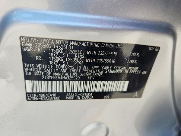 2017 TOYOTA RAV4 Ltd/Platinum