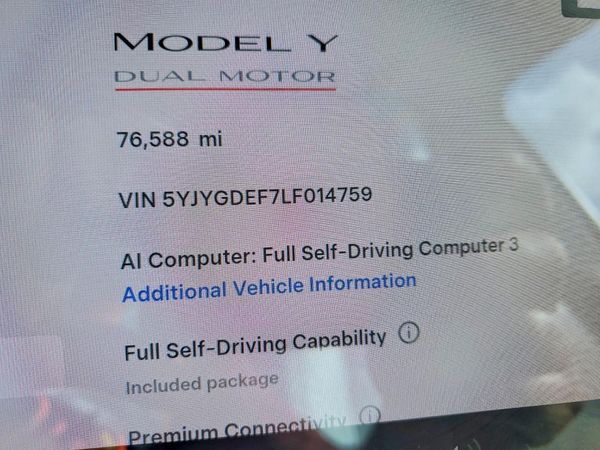 2020 TESLA MODEL Y