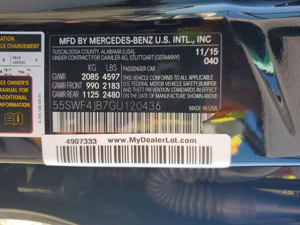 2016 MERCEDES-BENZ C